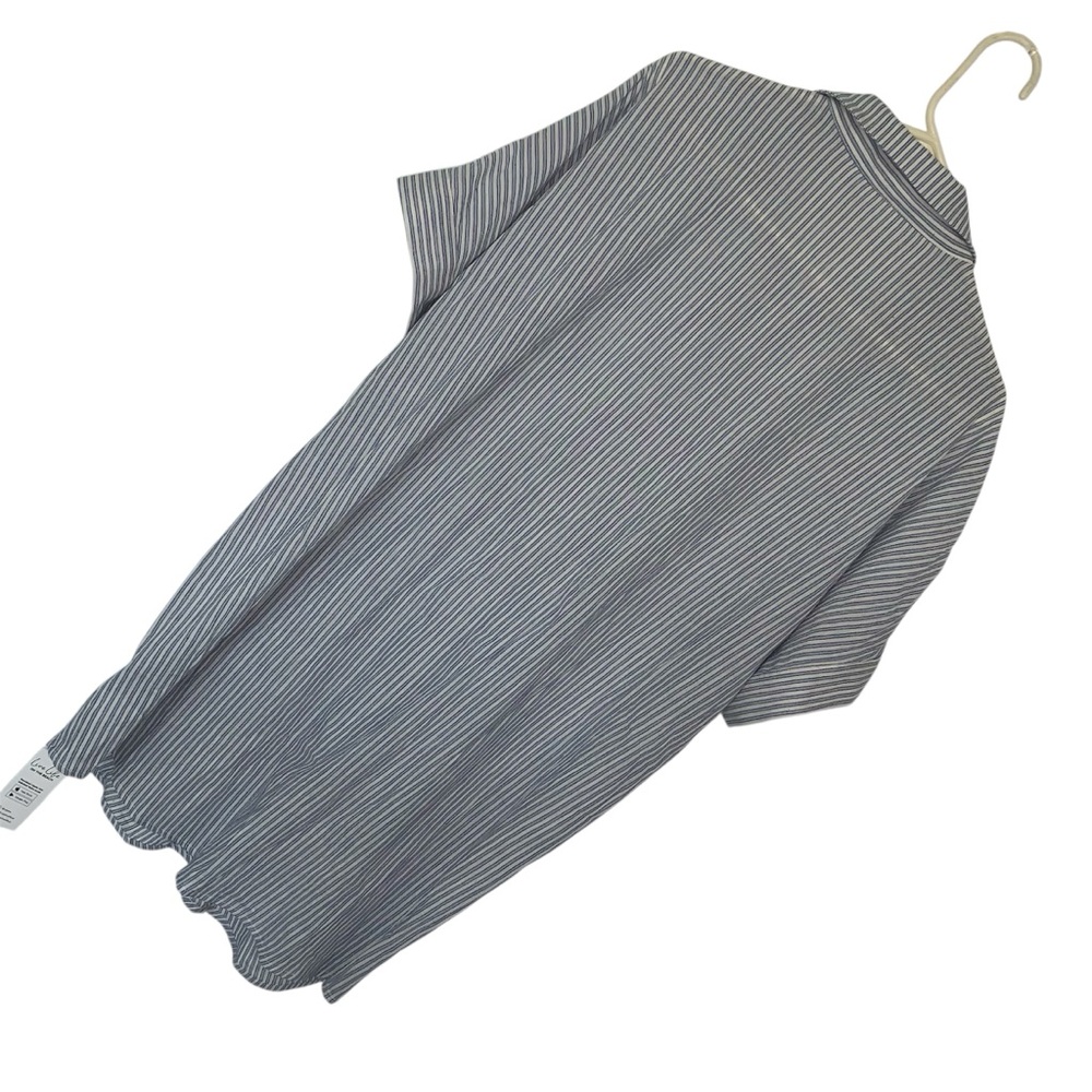 Cupshe Analia Dolman Sleeve Stripe Shirt Collar Oversize Dress - Picture 5 of 8